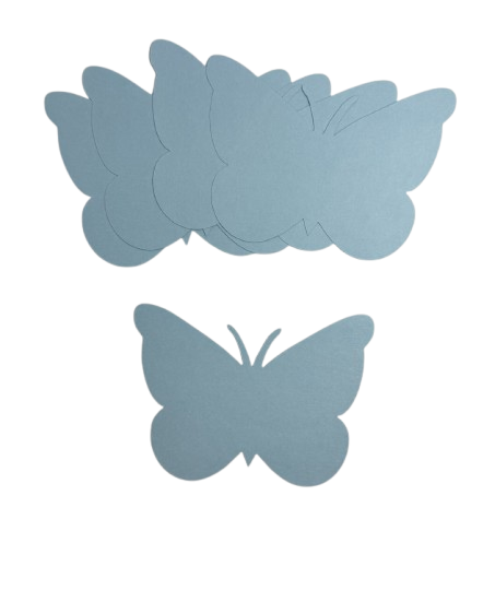 25 Pastel Blue 3x4 Inch Paper Butterfly Die cuts Cutout Confetti Embellishments Scrapbooking (Copy)