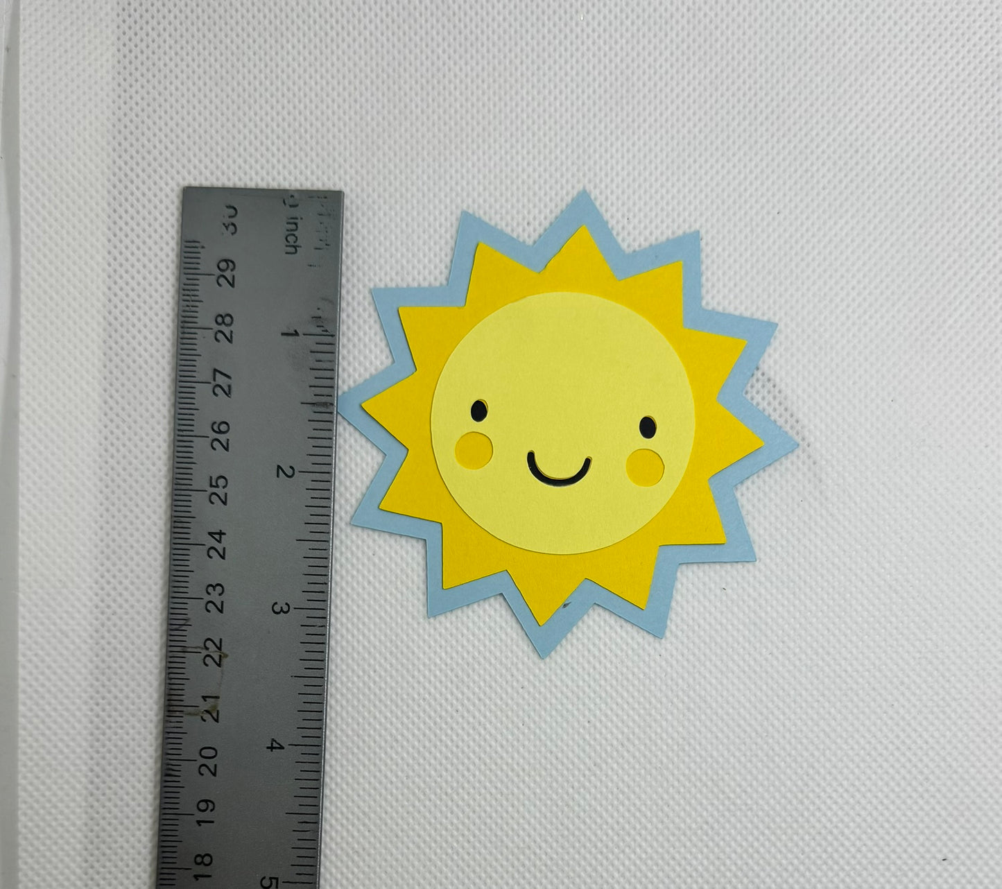 Smiling Sun Die Cut You Are My Sunshine Boy Baby Shower Birthday Scrapbook Embellishment Paper Piecing Set of 6