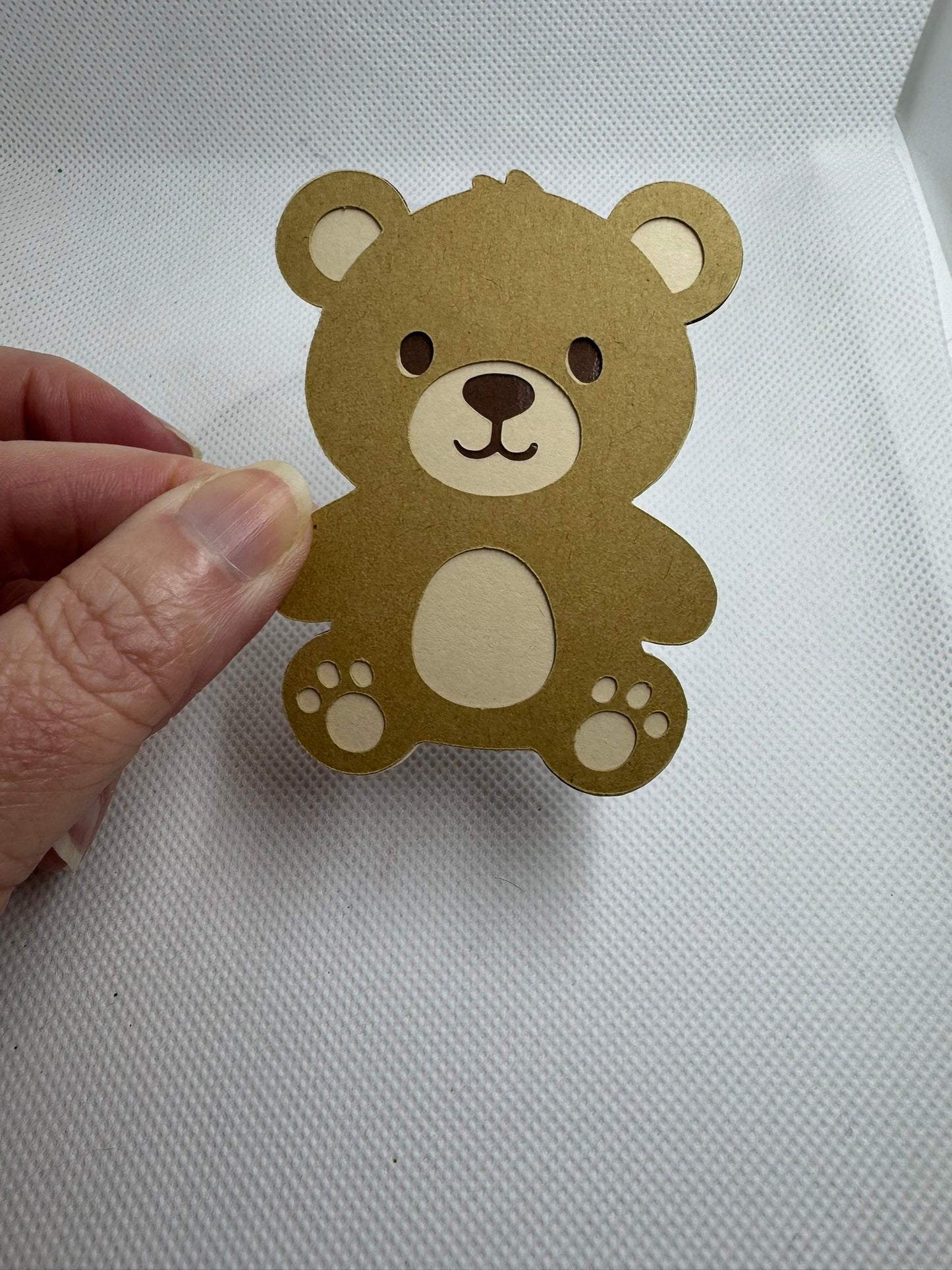 Teddy Bear Die Cuts – We Can Bearly Wait Baby Shower Decorations, Paper Piecing & Scrapbook Embellishments