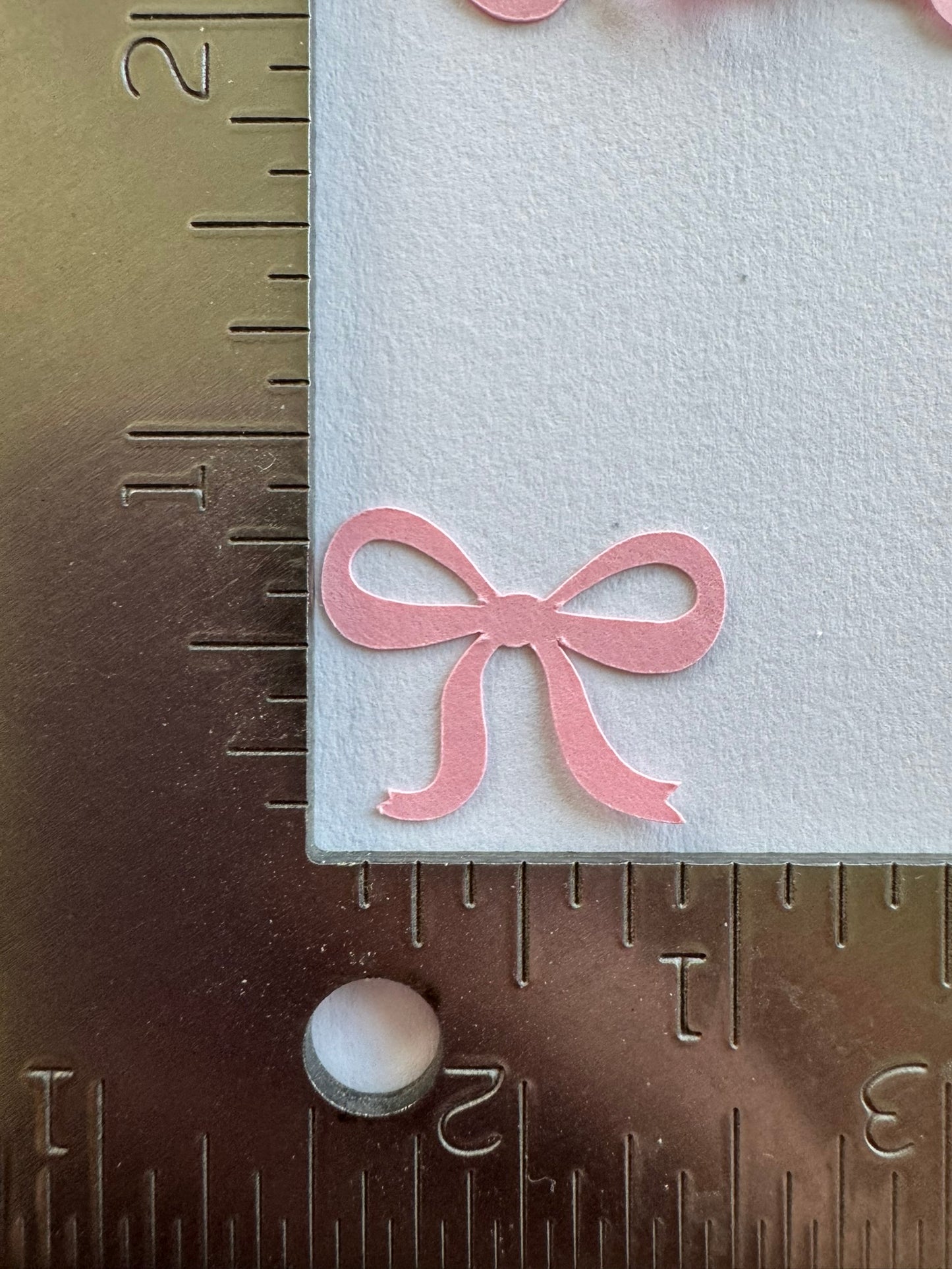 100 Pink Bow Die Cuts, 1 Inch Paper Bows