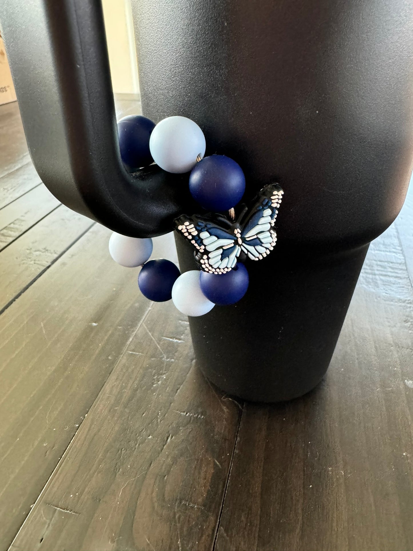 Blue Butterfly Cup Charm
