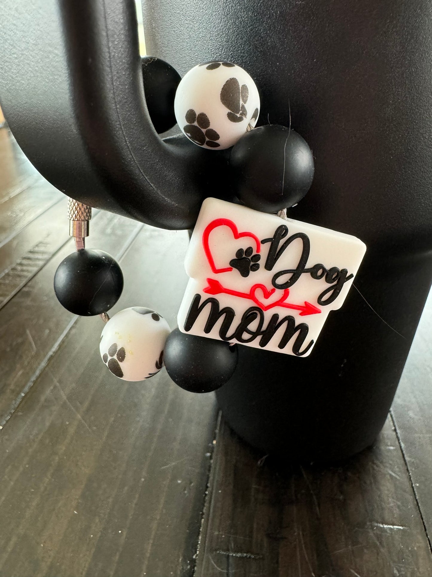 Dog Mom Cup Charm Cup Charms Tumbler Charms Silicone Charms Water Bottle Charms Water Bottle Accessories Red Heart