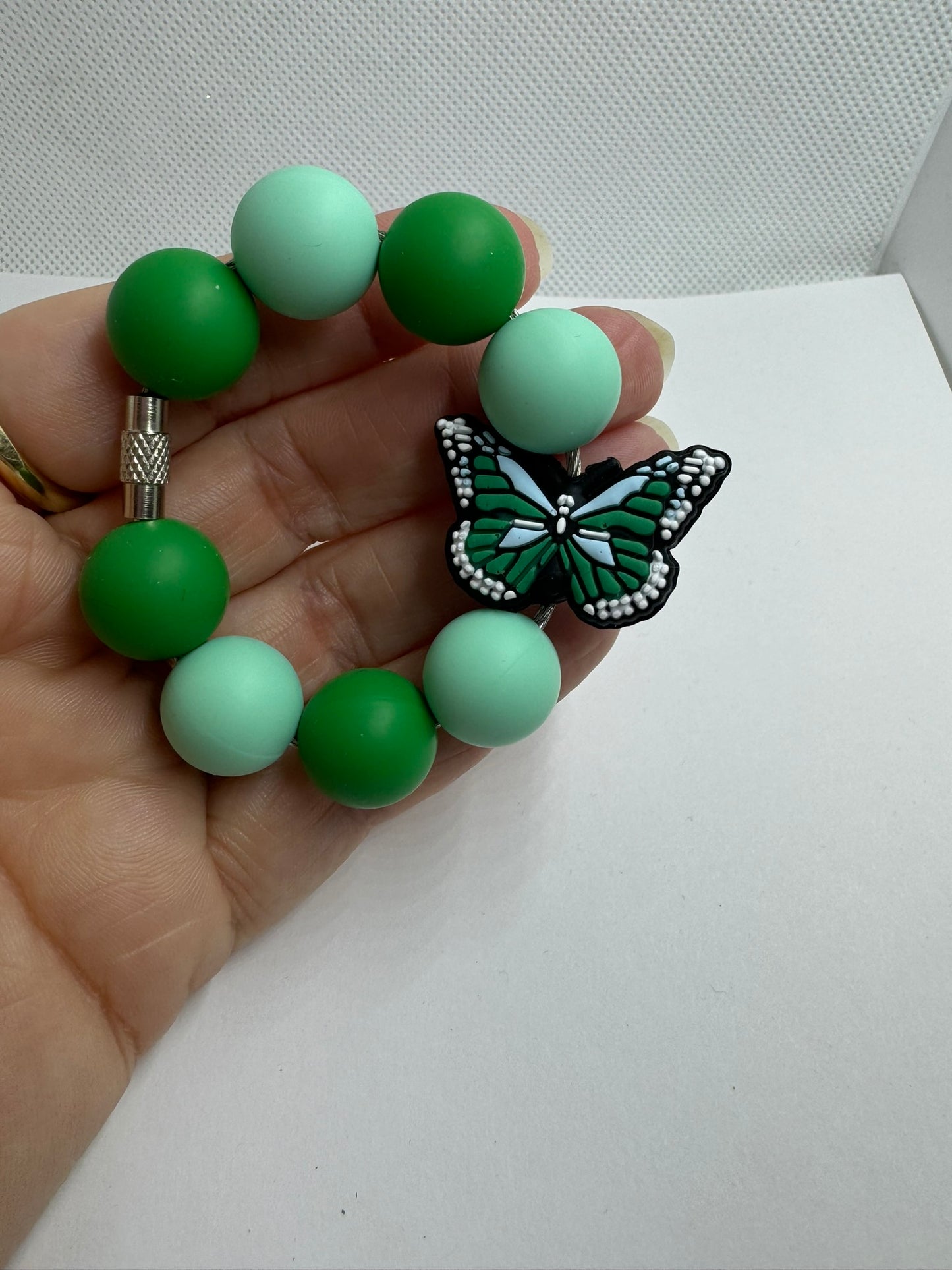 Green Butterfly Cup Charm