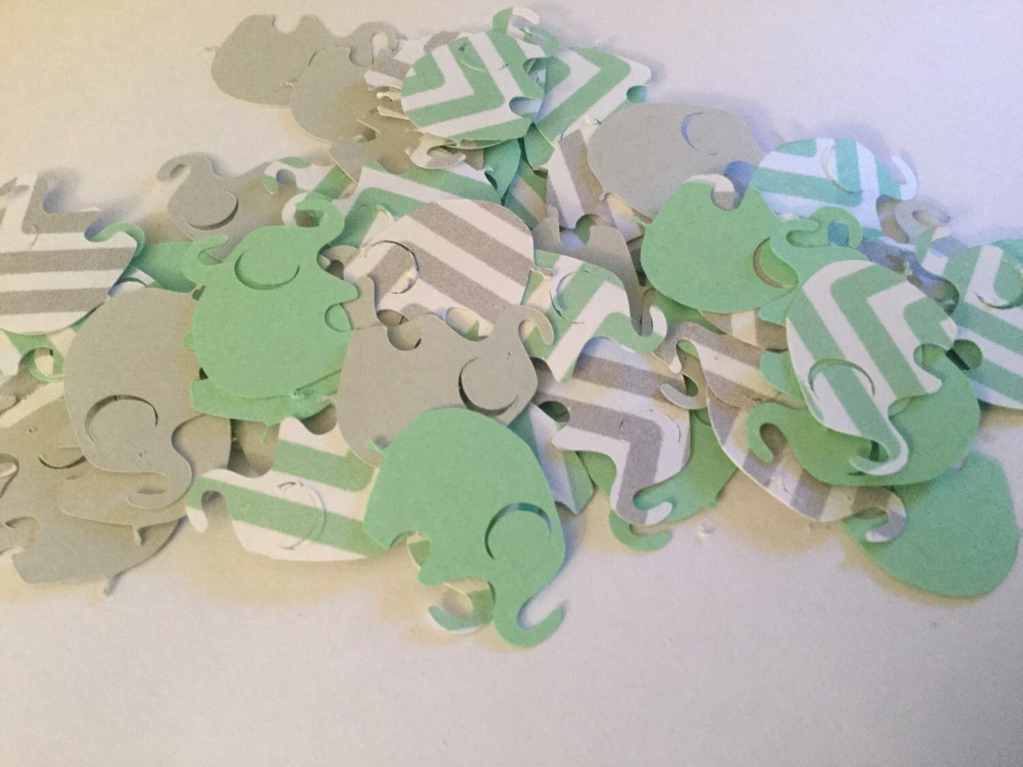 1 Inch Chevron Elephant Die Cuts – 100 Count – Choose Your Color